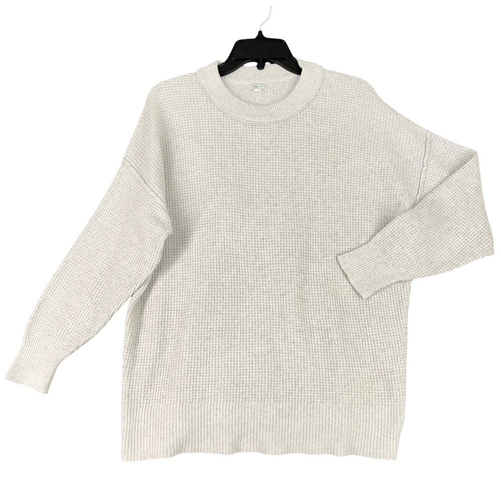 Aerie Waffle Knit Sweater Pullover Cream S‎ Womens